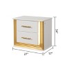 Obsession Contemporary Style 2-Drawer Nightstand Made with Wood & Gold Finish same asG150108858 (NJ inventory) - 2 of 4