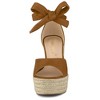 Allegra K Women's Espadrilles Tie Up Ankle Strap Wedges Sandals - 2 of 4