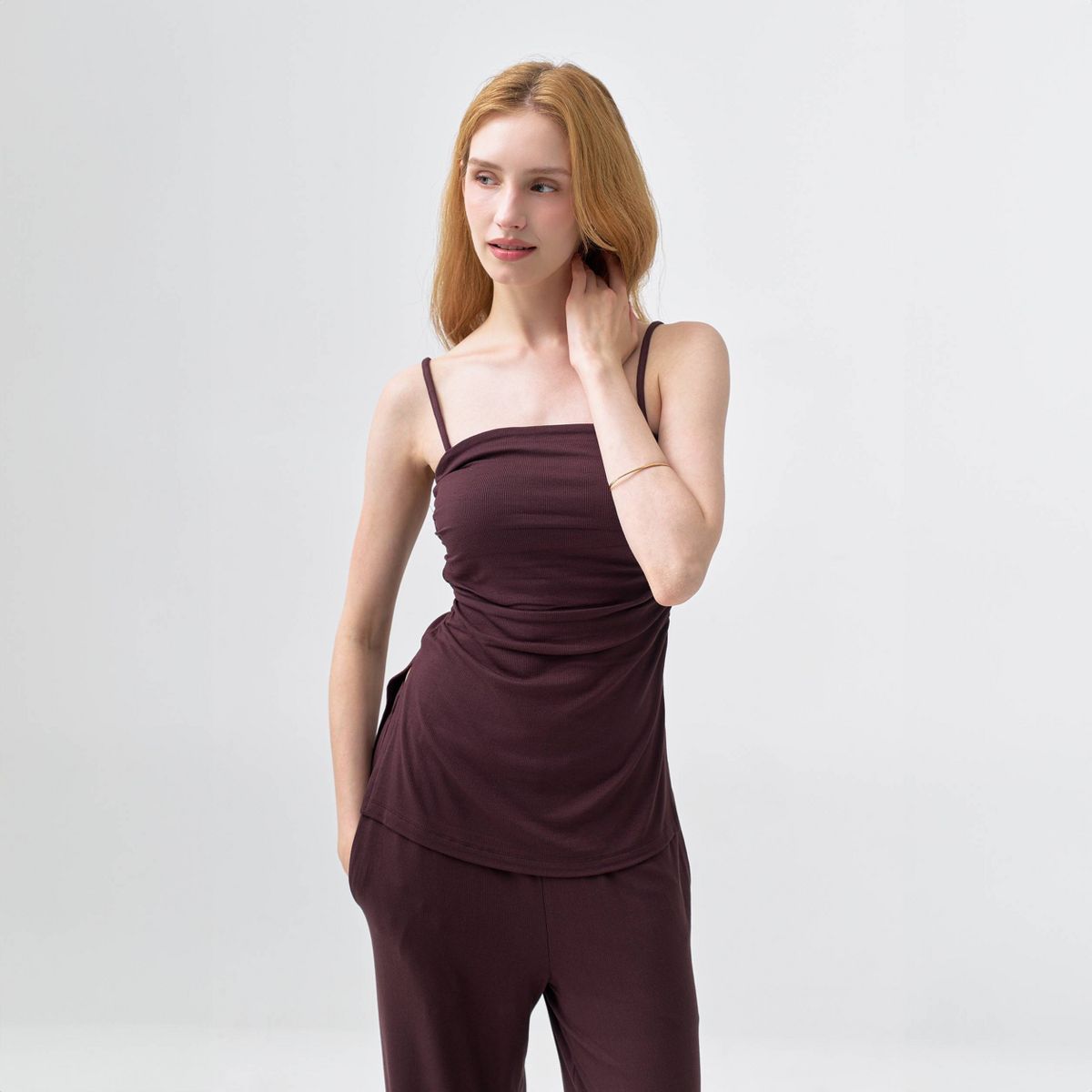 Women's Ribbed Ruched Tank Top - A New Day™ - thumbnail 10