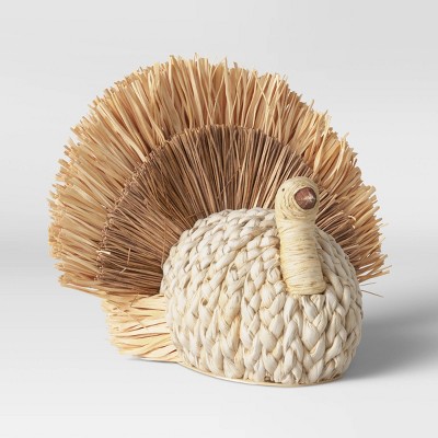 8" x 9.6" Harvest Woven Corn Husk Turkey Figurine - Threshold™