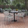 Flash Furniture Nash Commercial Grade Steel Indoor-Outdoor Stackable Chair with 2 Slats and Arms, Set of 4 - 2 of 4