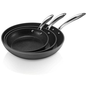 Granitestone Pro Hard Anodized 3 Pc Fry Pan Set  8'' 10'' and 12'' Fry Pans - 1 of 4