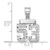 Black Bow Jewelry 14k White Gold, Varsity Collection, Small D/C Pendant, Number 53 - 2 of 3
