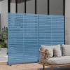 MAYEERTY 72*47 in Metal Outdoor Patio Privacy Screen Freestanding Room Divider Partition for Indoor, White - 3 of 4