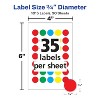 Avery See-Through Color-Coding Removable Labels, 3/4 Inch Round Labels, Assorted Translucent Colors, Non-Printable, 1,015 Dot Stickers Total (5473) - 3 of 4