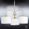 Urban Ambiance Luxury Cosmopolitan Chandelier,  19"H x 25"W,  Brushed Nickel Finish, UHP2223 - 3 of 4