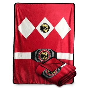 Bazillion Dreams Power Rangers Black Ranger Fleece Softest Comfy Throw Blanket for Adults & Kids| Measures 60 x 45 Inches - 1 of 4