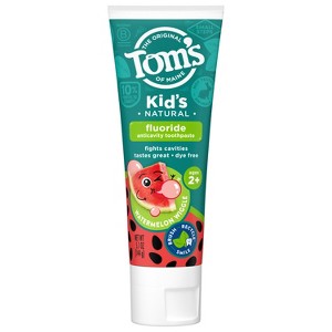 Tom's of Maine Watermelon Wiggles Children's Anticavity Toothpaste - 5.1oz - 1 of 4