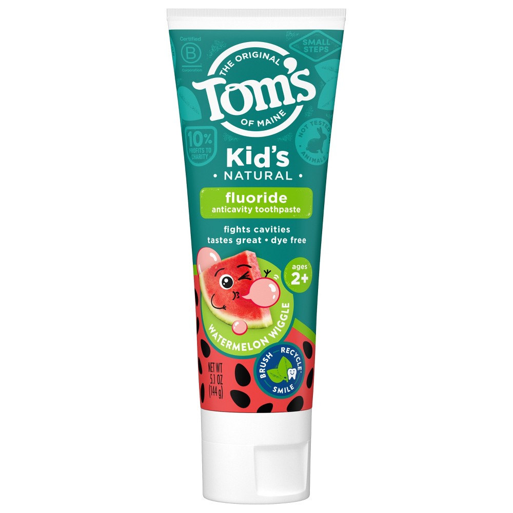 Photos - Toothpaste / Mouthwash Tom's of Maine Watermelon Wiggles Children's Anticavity Toothpaste - 5.1oz