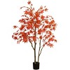 Acekool Artificial Maple Tree, Large Faux Autumn Tree with Pot, Red Silk Fall Decor Plant, Indoor Decorative for Home, Party - 2 of 4