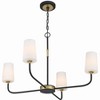 Crystorama Lighting Niles 4 - Light Chandelier in  Black Forged/Modern Gold - 2 of 4