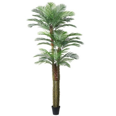 Kazeila Faux Palm Tree in Pot, Faux Green Large Palm Tree, Fake Tree for Outdoor, Yard, Porch etc.
