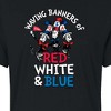 Women's - Dr. Seuss - Cat in the Hat Waving Banners Red White Blue Cropped Graphic T-Shirt - 2 of 4