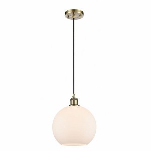 Athens - 1 Light Cord Hung Mini Pendant In Industrial Style-13 Inches Tall and 10 Inches Wide - 1 of 1