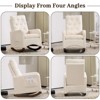 Upholstered Rocking Chair Accent Chair, Nursery Rocking Chairs in Teddy Fabric with High Backrest,Side Pocket and Rubber Wood Legs,Comfy Nursing Chair - 4 of 4
