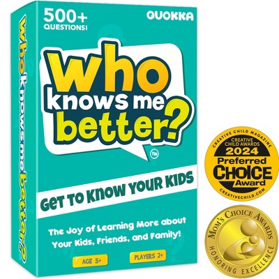 QUOKKA Fun Board Game for 8 10 Year Olds - Family Card Game for Kids Ages 6 7 and Adults - Who Knows Me Better Series - Guess Questions