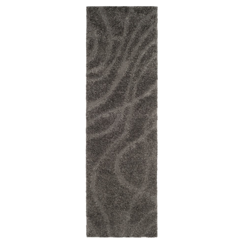 2'3inx7' Runner Gray Swirl Loomed - Safavieh