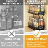 Spice Rack Organizer for Cabinet,with Labels,4.5" W x10.75 D x8.5 H, 1 Drawer 2-Tier - 2 of 4