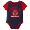 MLB Los Angeles Angels Infant Boys' 3pk White Bodysuit - 3 of 4