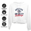 Gonzaga University Classic Script Cropped Hoodie Pullover Sweatshirt - 2 of 4