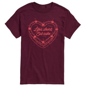 Men's - Instant Message - Eat Cake Heart Short Sleeve Graphic T-Shirt - 1 of 4