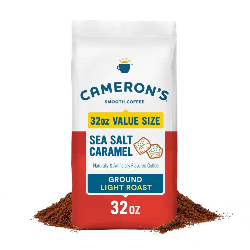 Cameron&#39;s Coffee Sea Salt Caramel Light Roast Ground Coffee - 32oz, 1 of 9