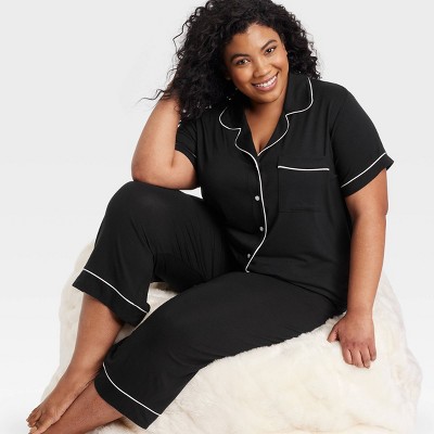 Women's Plus Size Pajama Sets For Lady Soft Short Sleeve