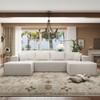 SYFERLORY 140.5" Cloud Sectional Couch with U-Shape Chaise,Modern Modular Sofa with Deep Seat, White (Chenille Fabric) - 2 of 4