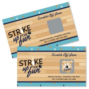Big Dot of Happiness Strike Up the Fun - Bowling - Birthday Party or Baby Shower Party Game Scratch Off Cards - 22 Count - 1 of 4