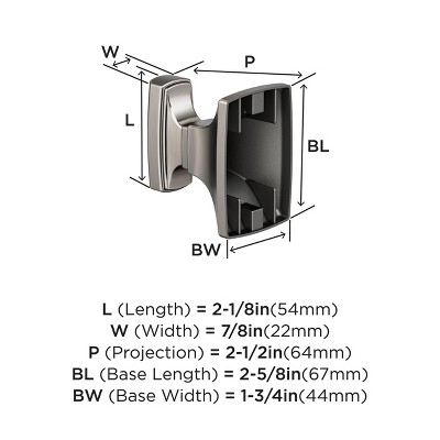 Brushed Nickel Single Prong Wall Hook