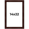 PosterPalooza | Distressed Brown Picture Frame - UV Acrylic, Foam Board Backing, Hanging Hardware - 2 of 4