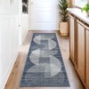 Modern Area Rugs Washable Contemporary Accent Carpet Non Slip Stain Resistant Geometric Floor Cover for Living Room Bedroom Kitchen - 4 of 4