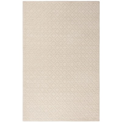 Ivory Handmade Wool Tufted Rectangular 4' x 6' Area Rug