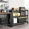 40 Inch Heavy Duty Garage Shelving 1500LBS Adjustable Metal Storage Racks 3 - Tier Black Utility Shelves 40Wx 18Dx 36H - 2 of 4
