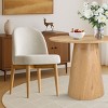 3-Piece Modern Round Dining Table Set, 35" Dining Table with 2 Upholstered Armless Dining Chairs for Small Dining Room, Kitchen-Maison Boucle - 2 of 4