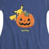 Girls' - Pokémon - Pikachu Pumpkin Fit & Flair Cap Sleeve Dress - 2 of 3