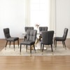 Bekrvio High-Back Faux Leather Dining Chairs Set of 4/6 - Modern Sturdy, Upholstered with Deep Sponge Seat, Metal Legs for Kitchen/Dining/Living Room - 3 of 4