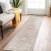 World Rug Gallery Valora Red Vintage Medallion Washable Low-Pile Indoor Area Rug with Non-Slip Backing - 2 of 4