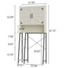 Over The Toilet Storage Cabinet with Barn Doors & Toilet Paper Holder Stand, Space-Saving Toilet Rack - 2 of 4