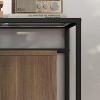 Garvee Modern Farmhouse Buffet Sideboard Cabinet with Tempered Glass Top and Steel Frame – 2-Door Engineered Wood Storage Cabinet - 2 of 4