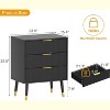 Garvee 3-Drawer Metal Dresser with Polished Finish, Space-Saving Modern Organizer for Bedroom, Living Room, Hallway – 28.5" x 23.6" x 15.4" - 2 of 4