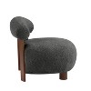 ModernLuxe Accent Chair, Wooden Upholstered Slipper Chair, Single Sofa Lounge Chair - 4 of 4