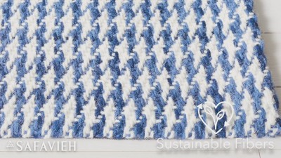 Marbella Blue and Ivory Handwoven Wool Area Rug 3' x 5'