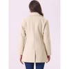 INSPIRE CHIC Women's Elegant Notched Lapel Button Single Breasted Winter Coat - 4 of 4