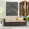 Dovelina Metal Outdoor Wall Sign Panels Decorative Screen - 3 Panels - 4 of 4