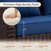 Spruce & Spring Outdoor Wicker Patio Outdoor Sofa Swivel Chair Coffee Table - 3 of 4