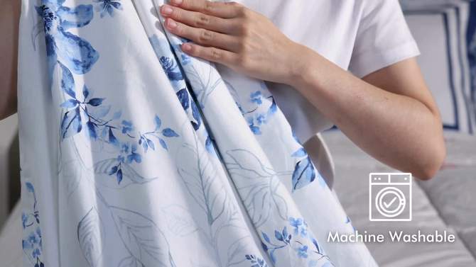 Bebejan Blue Art 100% Cotton 5-Piece Reversible Comforter Set, 2 of 10, play video