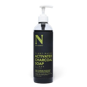 Dr. Natural Activated Charcoal Liquid Soap - Combat Acne and Blemishes - Deep Cleansing Body Wash - Gentle Body Soap for Clear Skin - Citrus - 16 oz - 1 of 4