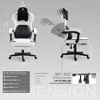 QingMoon Office Chair with Heated Massage Lumbar Support, Ergonomic Gaming Chair, Suede Fabric Desk Chair, High Back Computer Chair for Home Office - 4 of 4