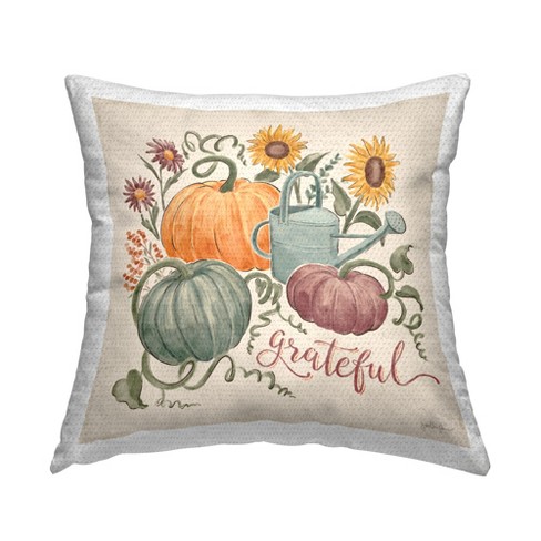 Stupell Industries Gratitude Calligraphy Seasonal Autumn Plants Sunflowers - image 1 of 3